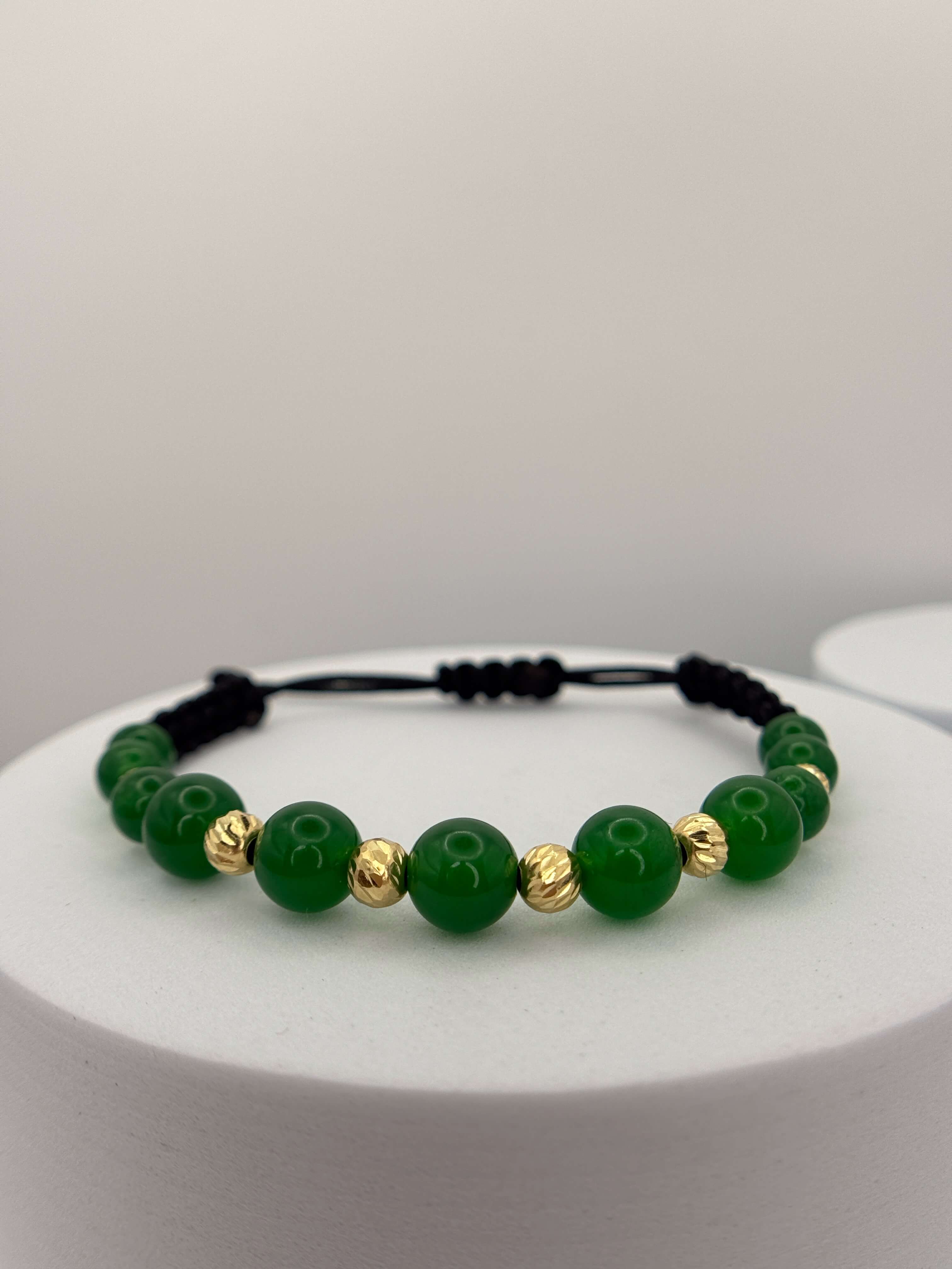 Jade Wealth Bracelet – 18K Gold Handmade Luxury